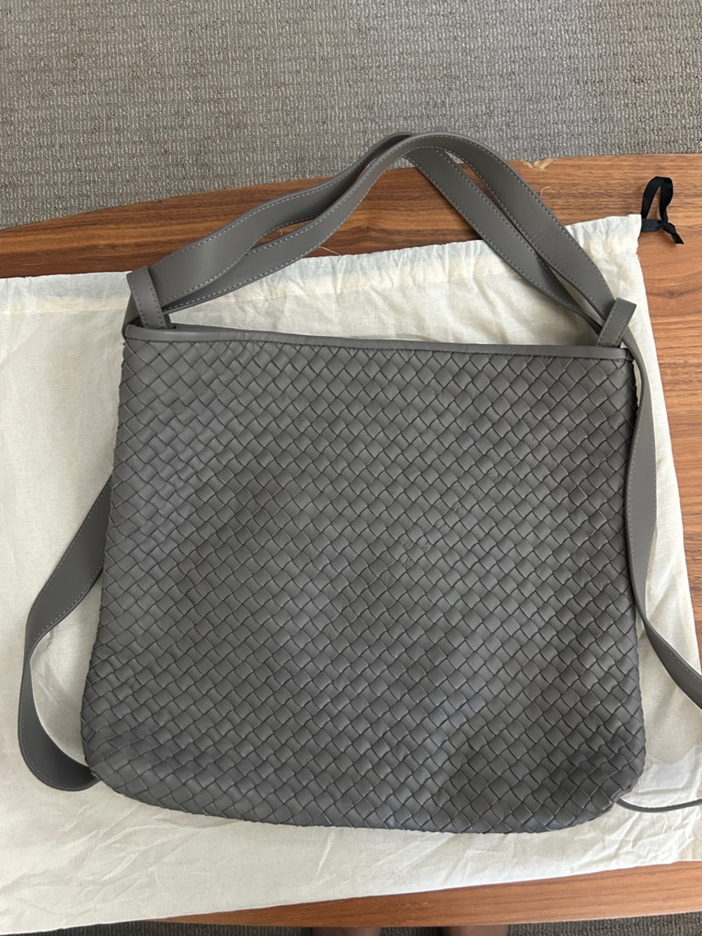 Quince Woven Leather Convertible Backpack - Gray - Picture 4 of 4